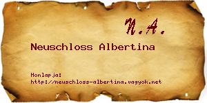 Neuschloss Albertina névjegykártya